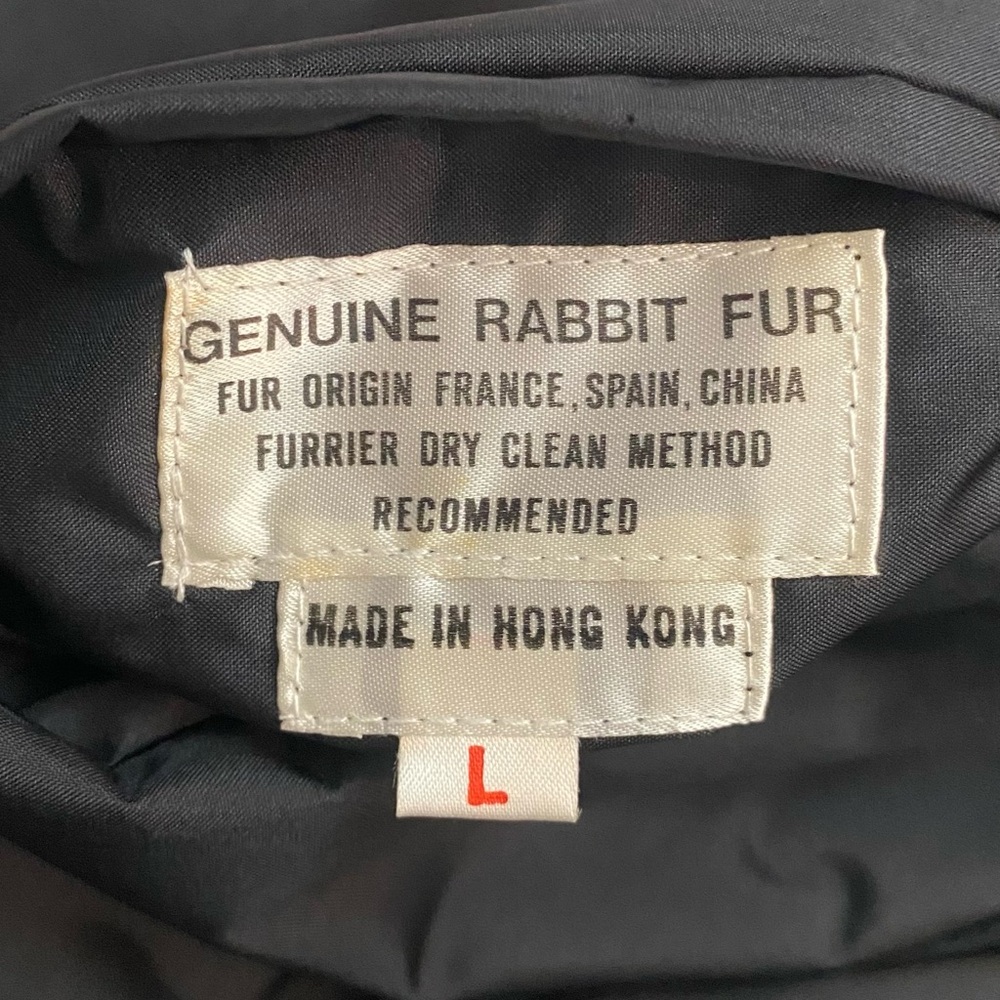 Vintage Black Rabbit Fur Jacket - Picture 3 of 6